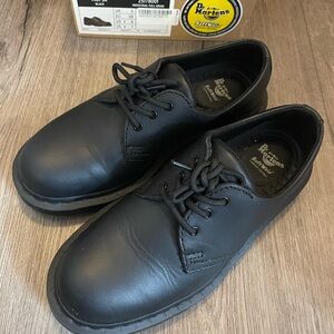 Black Dr martens slip resistant oxfords, worn only a couple times